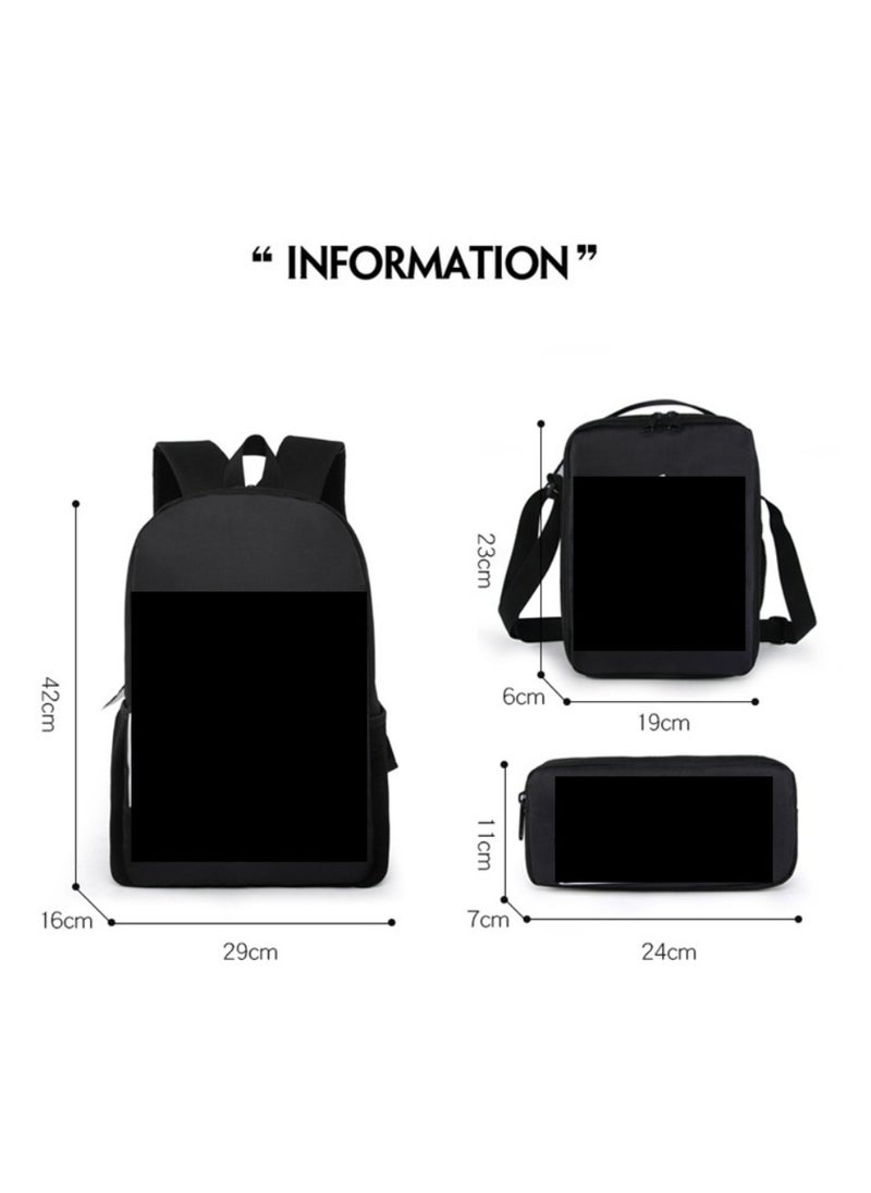 Generic - Cartoon anime backpack for primary and secondary school students, large capacity casual lightweight backpack, cartoon shoulder bag, pencil case, pencil case, and pencil case - Image 1