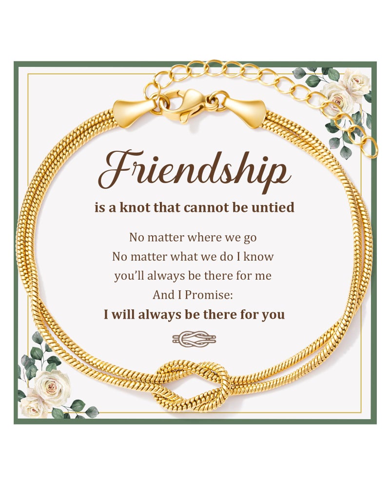 Tarsus Friendship Gifts for Women, Friendship Bracelets Love Knot Best Friend Birthday Christmas Mothers Day Jewelry Gifts for Friends Women Bff Bestie - Image 1