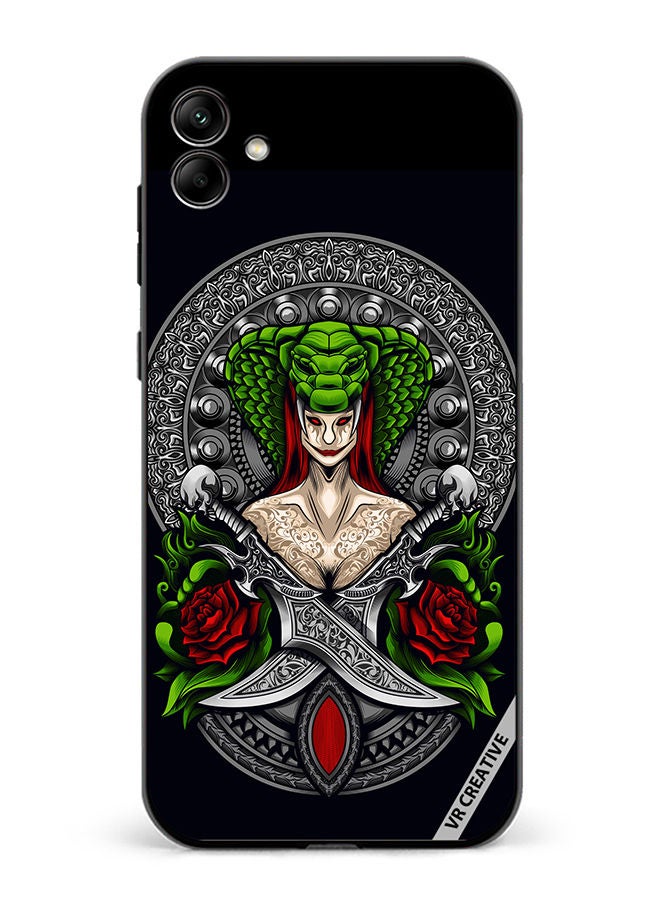VR CREATIVE Protective Case Cover For Samsung Galaxy A04 Snake Woman Design Multicolour - Image 1