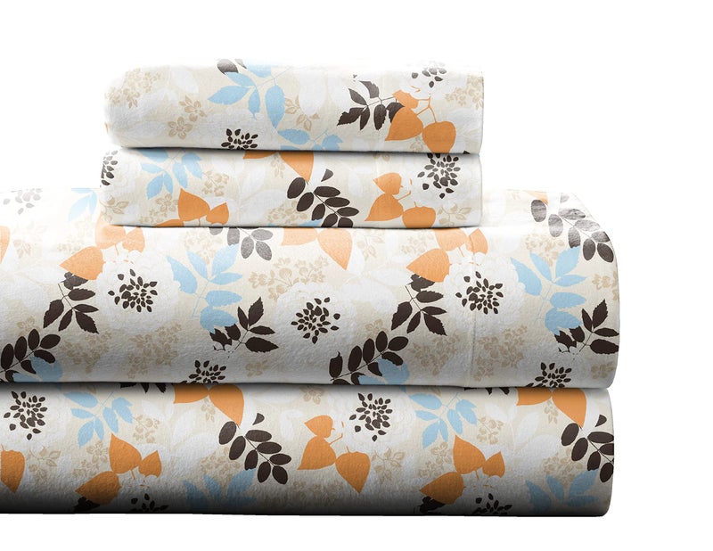 Pointehaven Heavy Weight Flannel Sheet Set Twin Winter Breeze Warm Cozy 100 Cotton Flannel PreShrunk 170 GSM Deep Pockets Easy Fit Elastic All AroundComfy Double Brushed