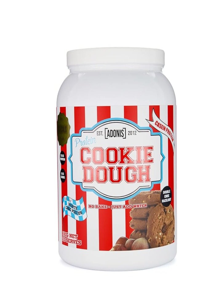 Adonis - Cookie Dough, High Protein Snack And Increase Muscle Mass And Strength Double Chocolate Hazelnut 1kg - Image 1