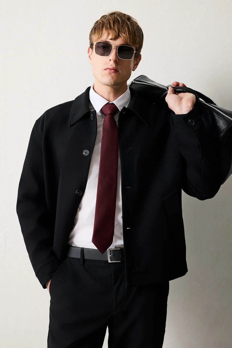 Regular Fit Polo Collar Blazer