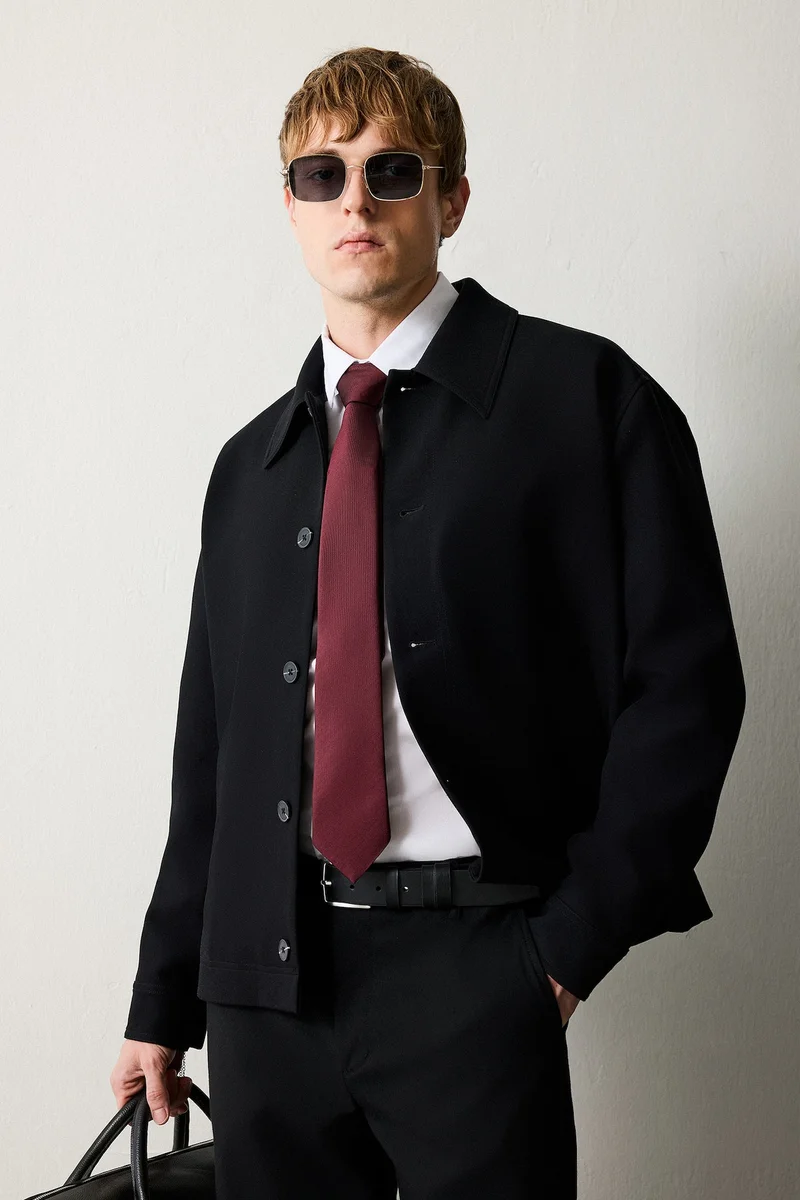 Defacto  Regular Fit Polo Collar Blazer for Men | Best Price UAE