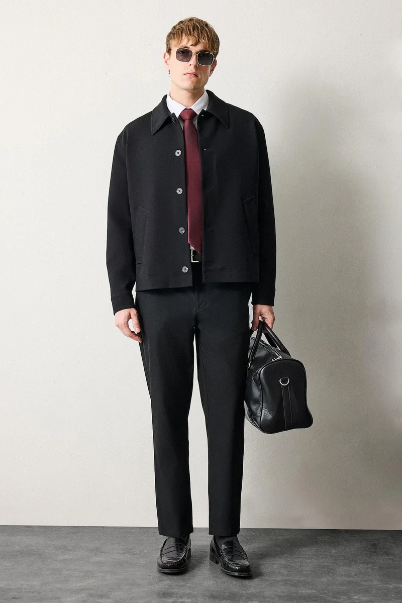 Defacto  Regular Fit Polo Collar Blazer for Men | Best Price UAE