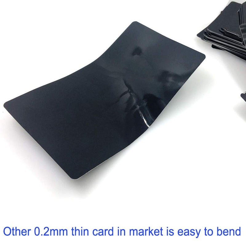 Ebamaz Metal Business Cards Anodized Aluminum Plaque Plate 86X54X0.8mm (Black, Blank,10PCS) - Image 5