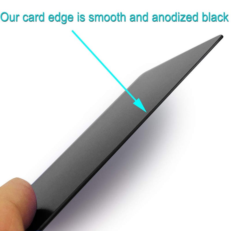 Ebamaz Metal Business Cards Anodized Aluminum Plaque Plate 86X54X0.8mm (Black, Blank,10PCS) - Image 3