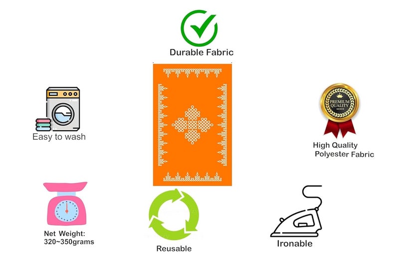 Bague Backdrop for Photography Curtain for Pooja Decoration Traditional Kolam Backdrop Cloth Orange (5X8) - Image 2