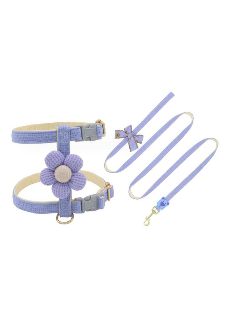 Generic 1.5M pet traction rope for small and medium-sized dogs Teddy to go out special anti-breakaway rope for walking cats five-petal flower traction rope - Image 1