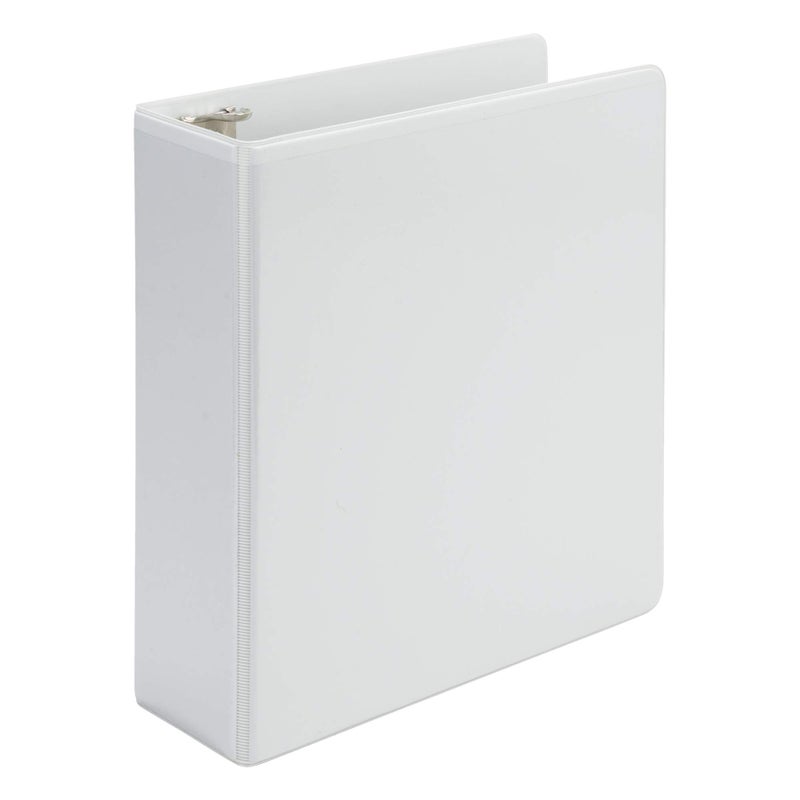 Samsill Economy 2 Inch Mini 3 Ring Binder 5.5 x 8.5 Round Ring Binder, Non-Stick Customizable Cover, 2" View, Single, White - Image 1