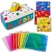 teytoy My First Baby Tissue Box Soft Stuffed High Contrast Crinkle Montessori Square Sensory Toys Juggling Rainbow Dance Scarves for Toddler Infants Newborns and Kids Educational Preschool Learning - Image 2