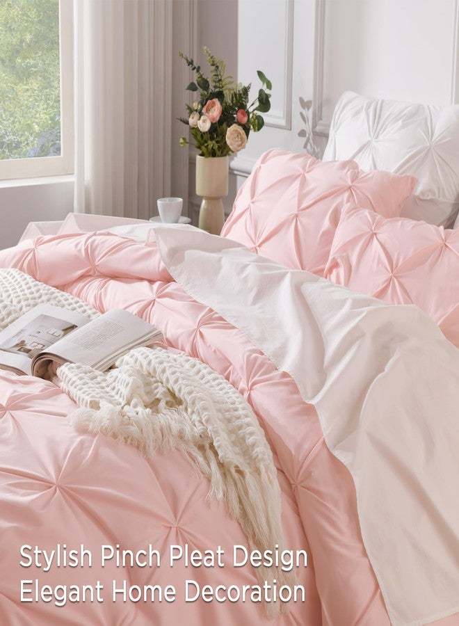 Andency طقم لحاف أندنسي كاليفورنيا كينغ وردي (104x96 بوصة)، طقم لحاف كينغ بليت مشدود 3 قطع، لحاف كينغ كبير بتصميم بينتوك، طقم بياضات لحاف بديل من الألياف الدقيقة - Image 3