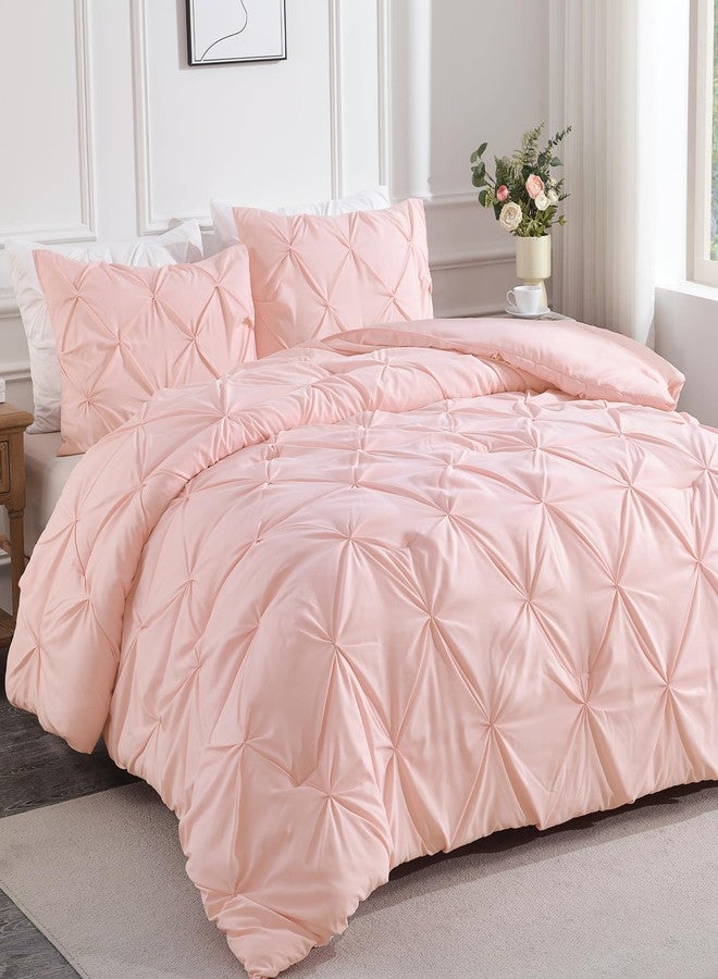 Andency طقم لحاف أندنسي كاليفورنيا كينغ وردي (104x96 بوصة)، طقم لحاف كينغ بليت مشدود 3 قطع، لحاف كينغ كبير بتصميم بينتوك، طقم بياضات لحاف بديل من الألياف الدقيقة - Image 5