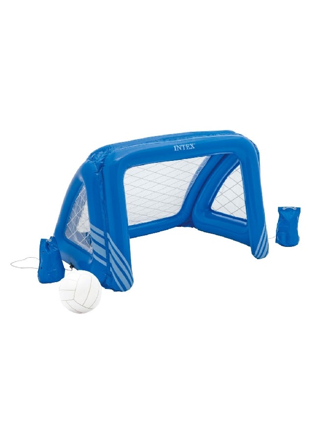 INTEX Inflatable Durable Swimming Goals with Balls and Anchor Bags Set Blue 55 x 35 x 32 Inch 58507  - Image 1