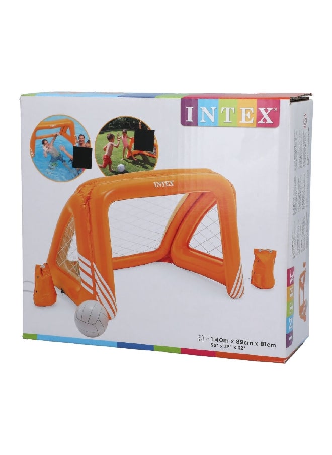 INTEX Inflatable Durable Swimming Goals with Balls and Anchor Bags Set Blue 55 x 35 x 32 Inch 58507  - Image 3