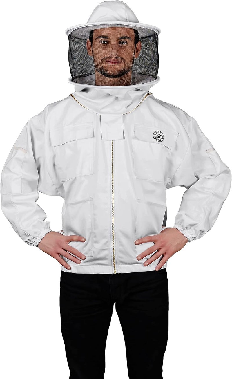 Humble Bee 310 Polycotton Beekeeping Jacket, Arctic White - Image 1