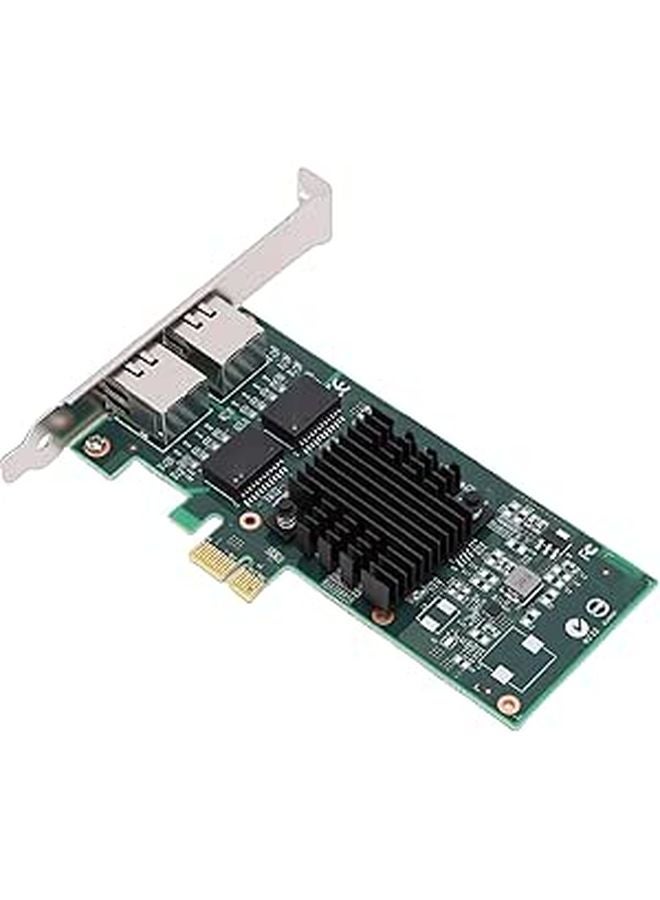 بطاقة شبكة PCIe ثنائية المنافذ جيجابت إيثيرنت، موصلات مطلية بالذهب 1 جيجابايت، متحكم 82576 - Image 1