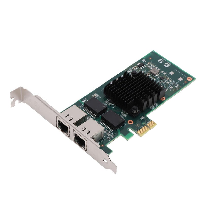 بطاقة شبكة PCIe ثنائية المنافذ جيجابت إيثيرنت، موصلات مطلية بالذهب 1 جيجابايت، متحكم 82576 - Image 3