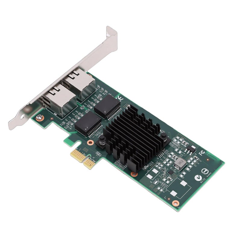 بطاقة شبكة PCIe ثنائية المنافذ جيجابت إيثيرنت، موصلات مطلية بالذهب 1 جيجابايت، متحكم 82576 - Image 2