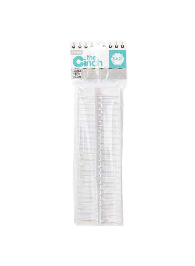 We R Memory Keepers White 1.0" Cinch Wire Binders - Image 1