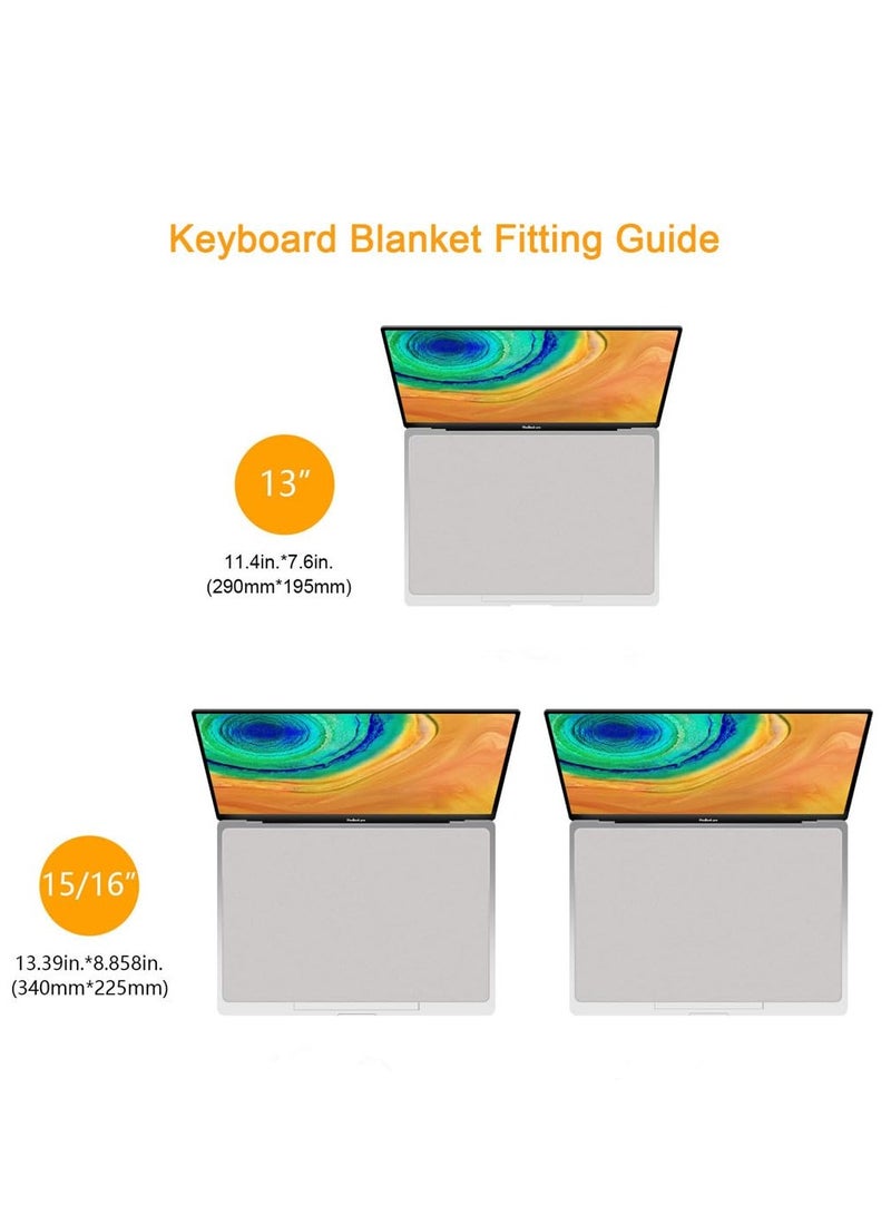 Screen Keyboard Imprint Protection Microfiber Liner and Cleaning Cloth 13" Compatible with MacBook Pro 15" MacBook Pro 16" and MacBook Air 15" - Image 2