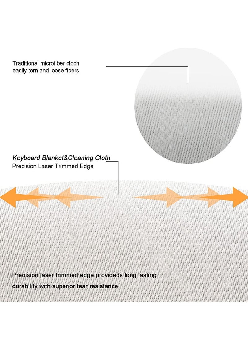 Screen Keyboard Imprint Protection Microfiber Liner and Cleaning Cloth 13" Compatible with MacBook Pro 15" MacBook Pro 16" and MacBook Air 15" - Image 3