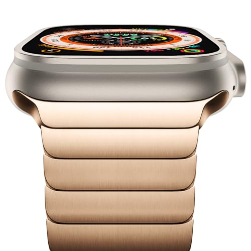 Kades [RECOMMENDED by NYT Wirecutter] Stainless Steel Band Compatible for Apple Watch Series 11/10 42mm Series 9/8/7/6/5/4/3/2/1 41mm/40mm/38mm, Metal 316L, Waterproof, Easy to Adjust,Original Gold - Image 4