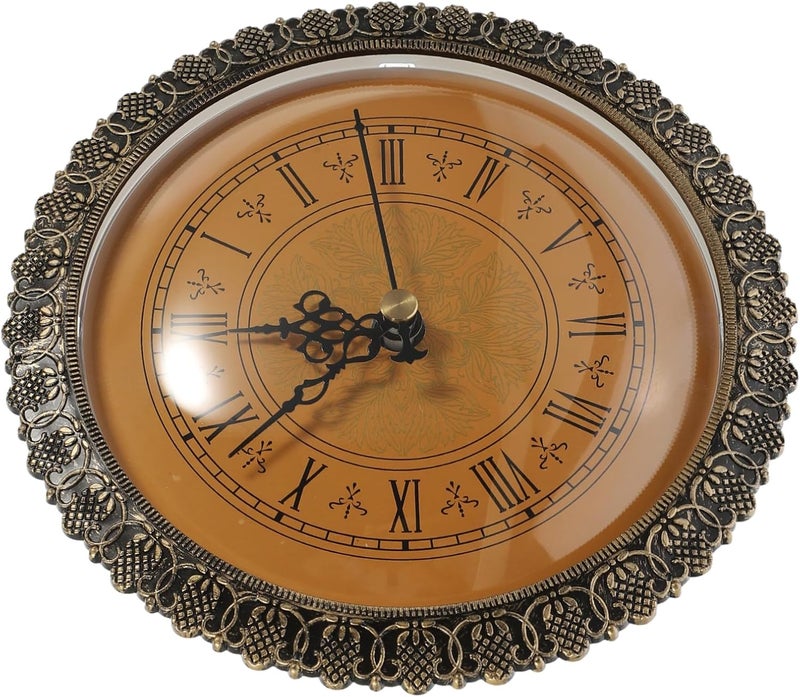 Vintage Clock Insert 150mm Silent Quartz Clock Head with Roman Numerals for DIY Craft Projects for Home Decor - Image 1
