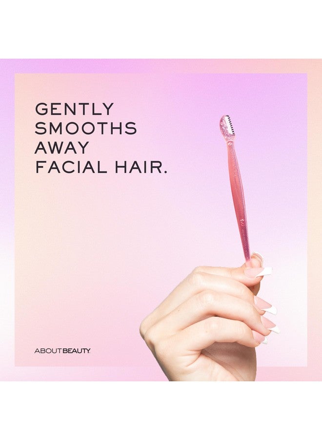 About Face About Face Facial Razor & Eyebrow Shaper (3 Ct) - Removes Peach Fuzz on Cheeks, Chin, or Forehead & Delicately Shapes Eyebrows  - Image 2