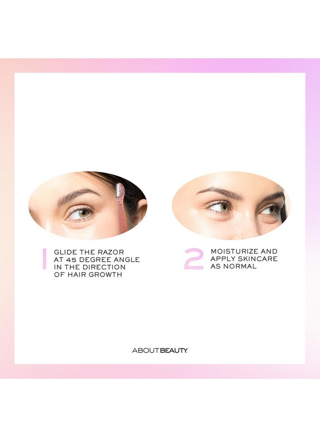 About Face About Face Facial Razor & Eyebrow Shaper (3 Ct) - Removes Peach Fuzz on Cheeks, Chin, or Forehead & Delicately Shapes Eyebrows  - Image 5