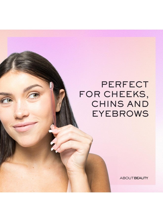 About Face About Face Facial Razor & Eyebrow Shaper (3 Ct) - Removes Peach Fuzz on Cheeks, Chin, or Forehead & Delicately Shapes Eyebrows  - Image 3