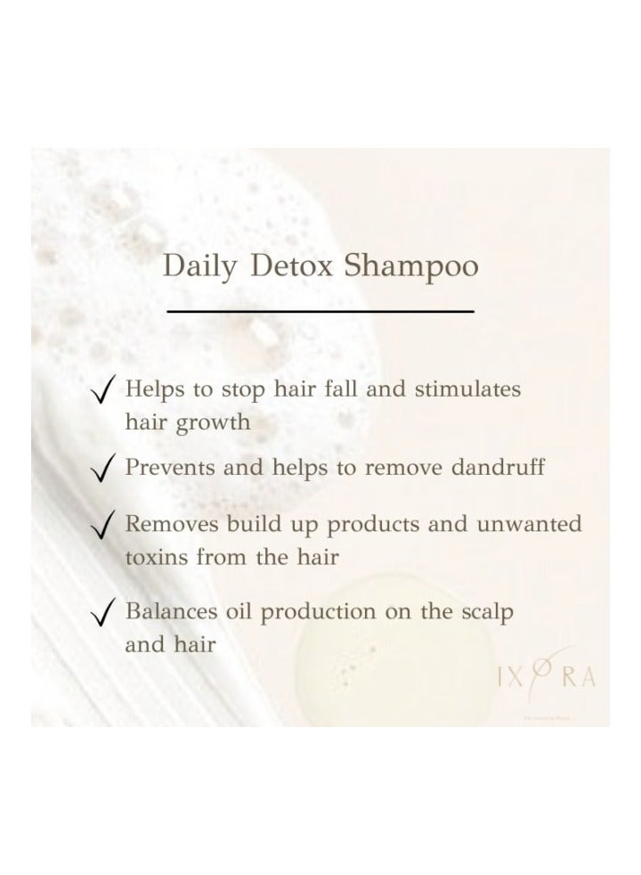 IXORA Organic Daily Detox Shampoo - Sulfates & GMO Free - Clarifying and anti-hair fall Shampoo for hair growth - 250ml - Image 2