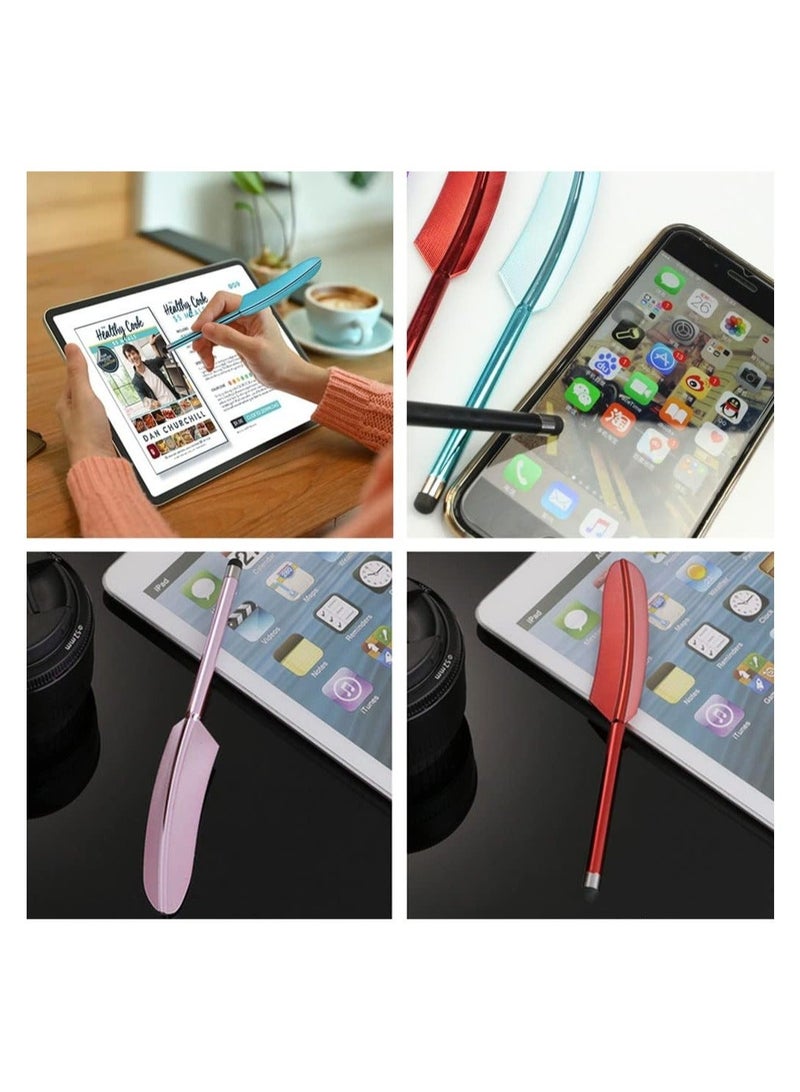 Captaintech Feather Capacitive Stylus, 8 Pcs Universal High Sensitivity Stylus Pens for Touch Screens, Compatible with Phone, iPad, Tablet and Other Touchscreen Devices (Mixed Colors) - Image 5