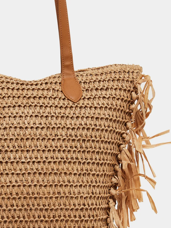 Styli Styli Side Fringe Detail Beach Shoulder Bag