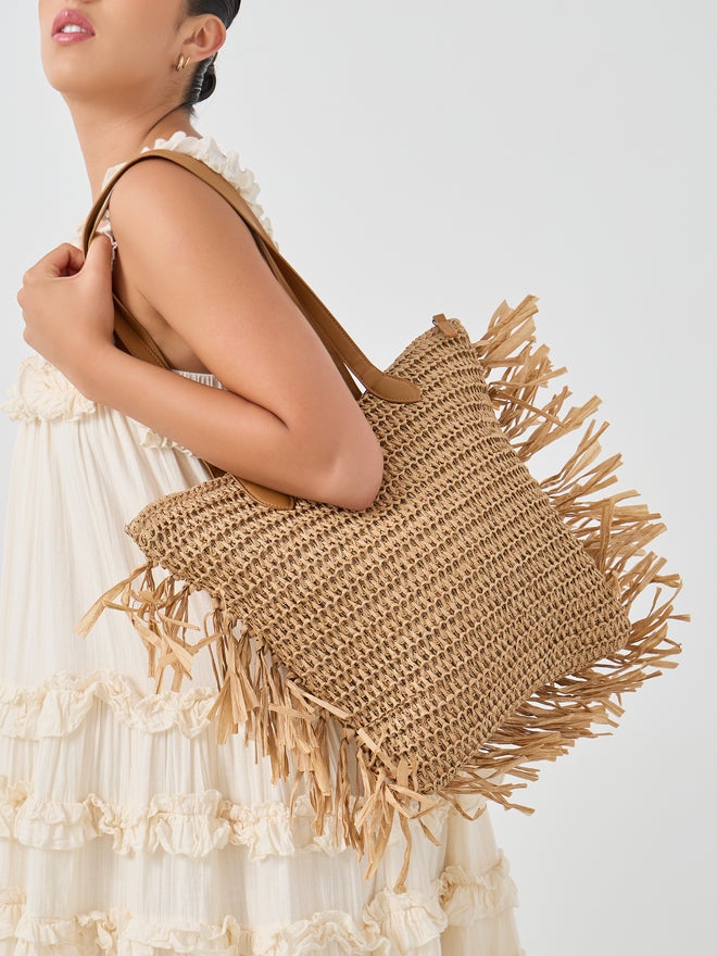 Styli Styli Side Fringe Detail Beach Shoulder Bag  - Image 2
