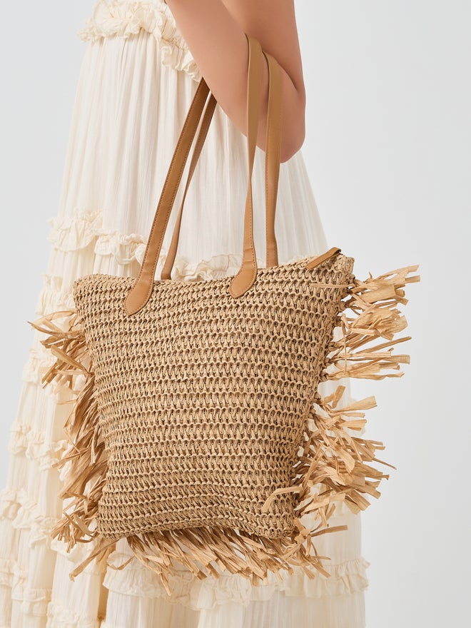 Styli Styli Side Fringe Detail Beach Shoulder Bag  - Image 3