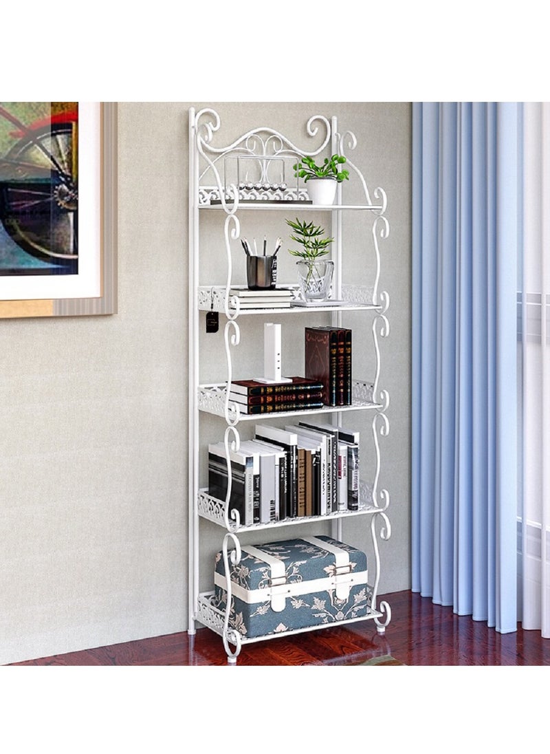 Sharpdo Bathroom/bedroom/living Room/kitchen Wrought Iron Shelf Floor-to-ceiling Five-layer Shelf Storage Storage Shelf  - Image 5
