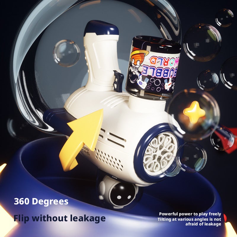 Bubble Machine Astronaut Automatic Gatling Electric Bubble Gun Handheld Toy for Kids - Image 2