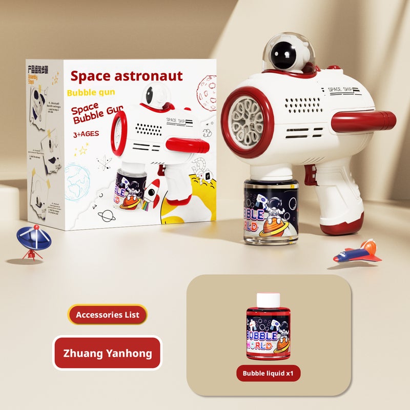 Bubble Machine Astronaut Automatic Gatling Electric Bubble Gun Handheld Toy for Kids - Image 5