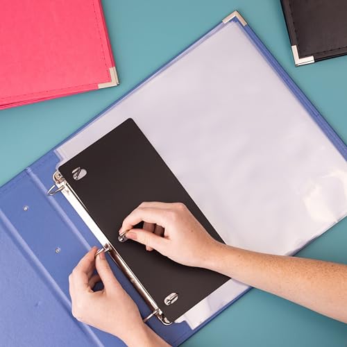 We R Memory Keepers 12x12 Black Photo Album, Protect Memories and Photos, Soft, Acid-free Faux Leather, Classy Decorative Spine Label, Snag-free Rings, Includes 5 Page Protectors - Image 5