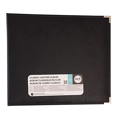 We R Memory Keepers 12x12 Black Photo Album, Protect Memories and Photos, Soft, Acid-free Faux Leather, Classy Decorative Spine Label, Snag-free Rings, Includes 5 Page Protectors - Image 2