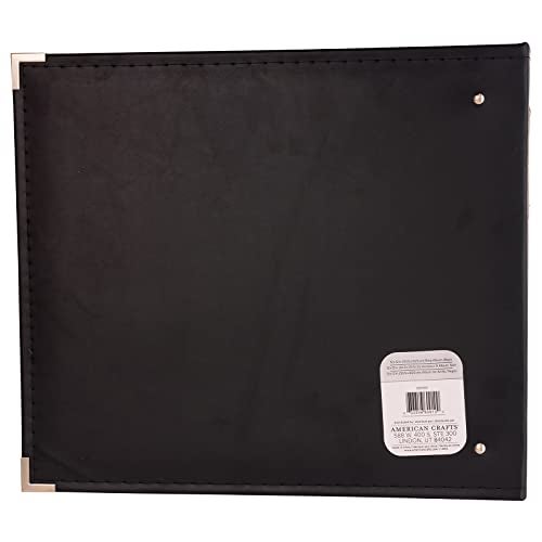 We R Memory Keepers 12x12 Black Photo Album, Protect Memories and Photos, Soft, Acid-free Faux Leather, Classy Decorative Spine Label, Snag-free Rings, Includes 5 Page Protectors - Image 3