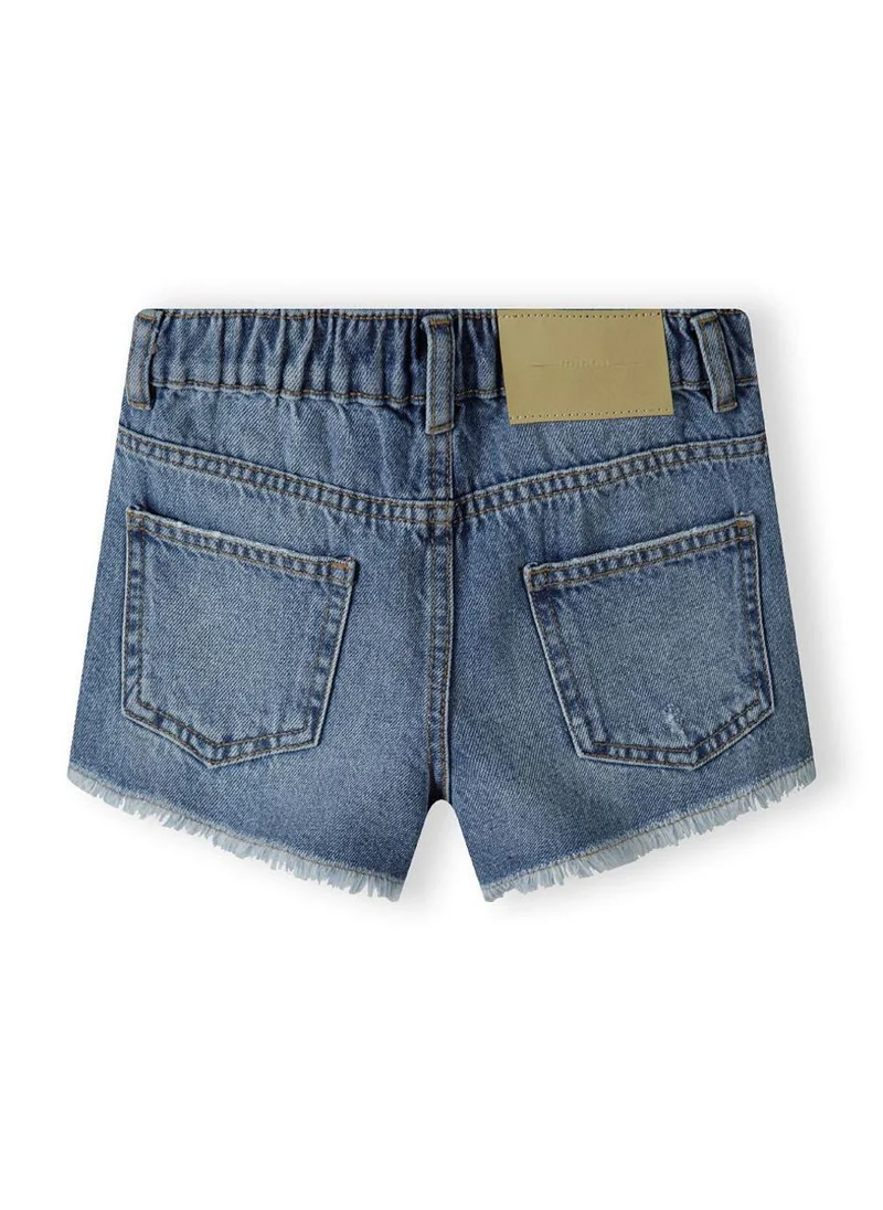 مينوتي Teens Frayed Hem Denim Shorts