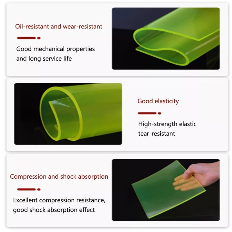 High Elasticity Polyurethane Sheets Oil Resistant Damping Plate 300x300x1mm Industrial Use - Image 4