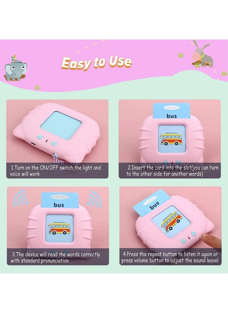 ELTRAZONE Flash Cards for Toddlers 2 3 4 5 6 7 Years Old,112 Card Talking Flash Cards(224 Words),Speech Therapy Toys Autism Toys,Baby Audible Flashcards Early Learning Educational Toys,  - Image 2