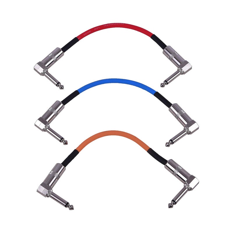 Kadence كابل بيدج غيتار UltraFlex بطول 6 إنش، كابلات دواسات الغيتار، مجموعة متعددة الألوان من 3 قطع - Image 2