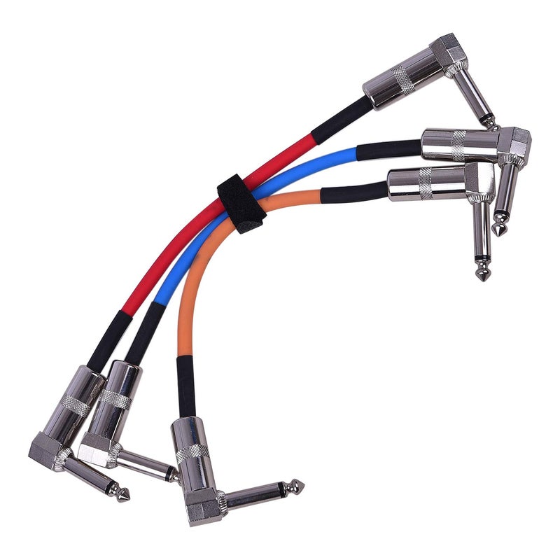 Kadence كابل بيدج غيتار UltraFlex بطول 6 إنش، كابلات دواسات الغيتار، مجموعة متعددة الألوان من 3 قطع - Image 1