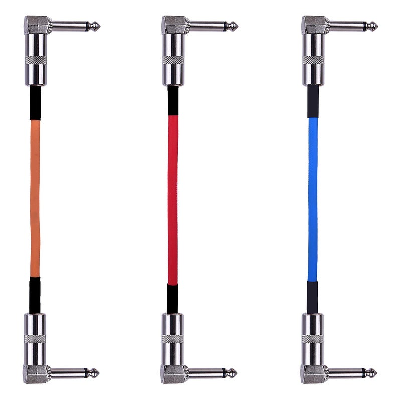 Kadence كابل بيدج غيتار UltraFlex بطول 6 إنش، كابلات دواسات الغيتار، مجموعة متعددة الألوان من 3 قطع - Image 3