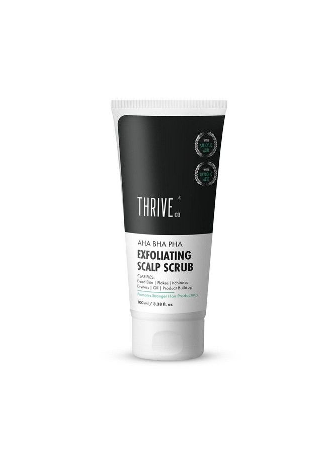 THRIVECO - Aha Bha Pha Exfoliating Scalp Scrub 100Ml; For Scalp Related Problems Like Dryness Dandruff & Itchiness; Provides Clean Scalp & Promotes Hair Growth - Image 1