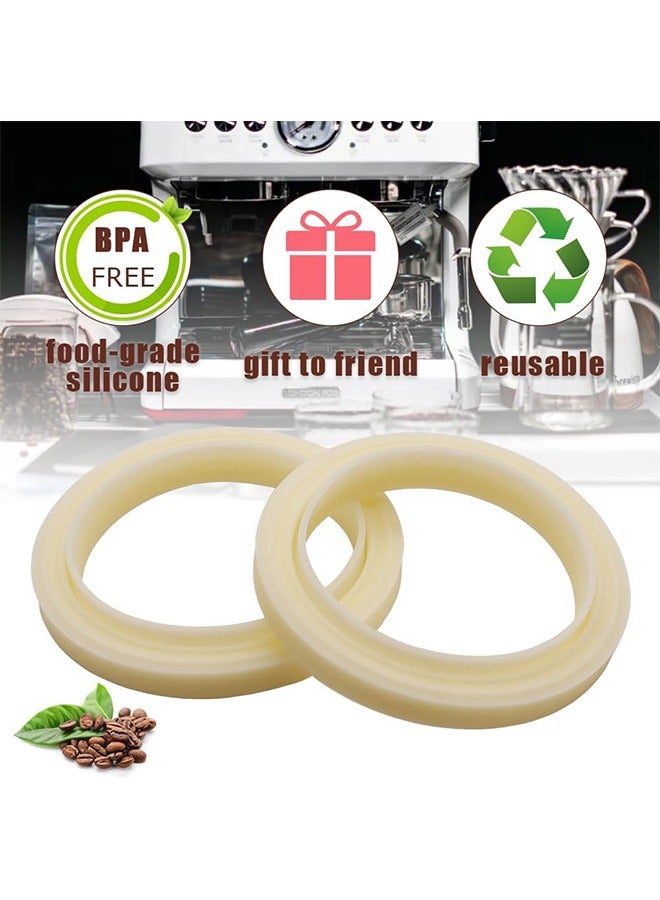 HY 54mm Silicone Steam Ring, 2Pcs Silicone Gasket Accessories For Espresso Machine 878/870/860/840/810/500/450/ Sage 500/870/875/880/810/878 No BPA Grouphead Gasket Replacement Part  - Image 4