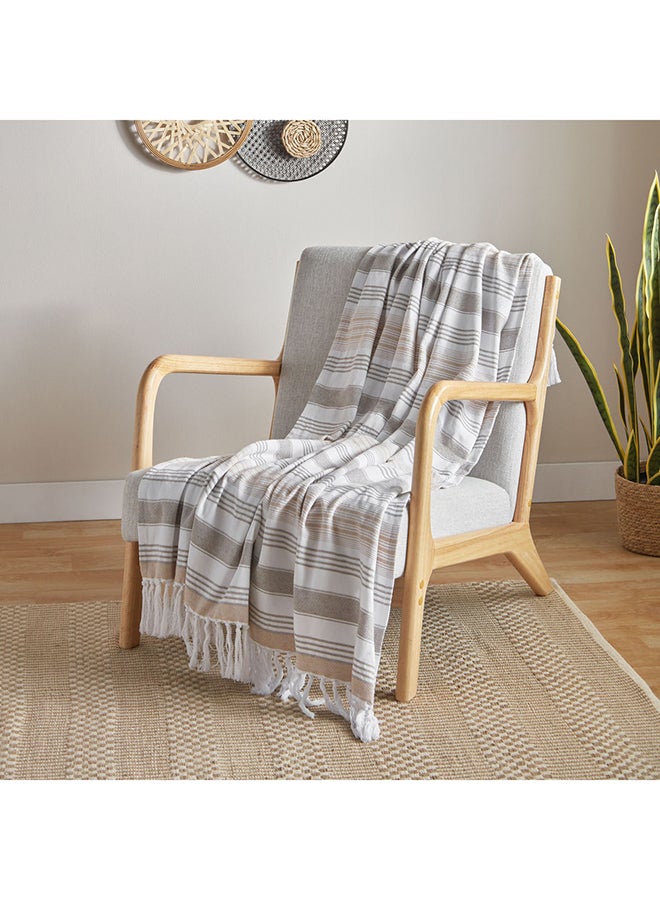 Home Box Austin Cotton Woven Throw 152 x 127 cm - Image 1